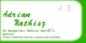 adrian mathisz business card